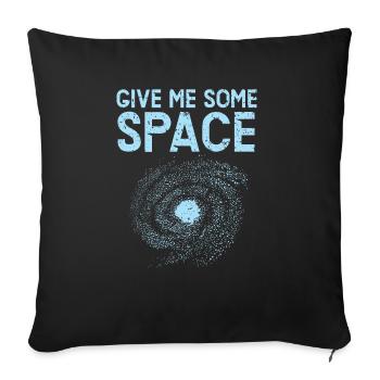Donnez-moi un peu d’astronomie astrologue de l’espace extra-atmosphérique - Housse de coussin décorative 45 x 45 cm - noir - Devant