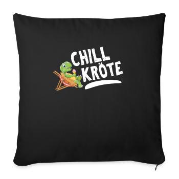 Chill Toad | Funny Turtle Chiller - Sofa pillowcase 17,3'' x 17,3'' (45 x 45 cm) - black - Front