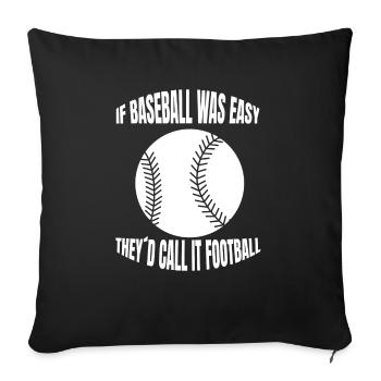 Baseball Gift Baseball Game Baseball Lovers - Sofa pillowcase 17,3'' x 17,3'' (45 x 45 cm) - black - Front