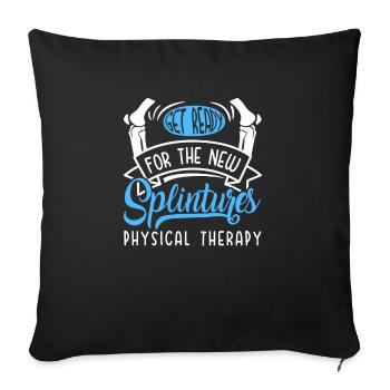 Physiothérapie Préparez-vous à la - Housse de coussin décorative 45 x 45 cm - noir - Devant