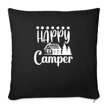 Hiking Hikers Camping funny saying - Sofa pillowcase 17,3'' x 17,3'' (45 x 45 cm) - black - Front