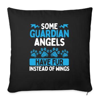 Service Dog Owner Guardian Angle Service Dog - Sofa pillowcase 17,3'' x 17,3'' (45 x 45 cm) - black - Front