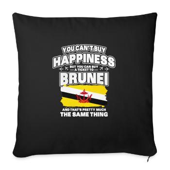 Brunei - Sofa pillowcase 17,3'' x 17,3'' (45 x 45 cm) - black - Front
