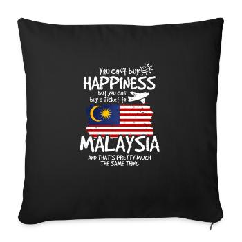 Malaisie - Housse de coussin décorative 45 x 45 cm - noir - Devant