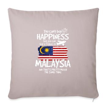 Malaisie - Housse de coussin décorative 45 x 45 cm - taupe clair - Devant