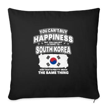 Mongolie - Housse de coussin décorative 45 x 45 cm - noir - Devant