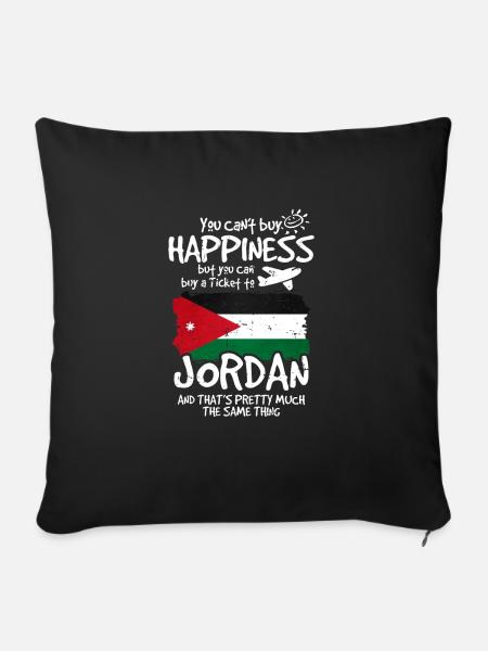 Jordanien - Sofakissenbezug 45 x 45 cm - Schwarz