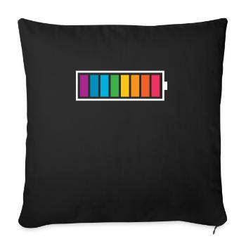 Lgbtq pride gift - Sofa pillowcase 17,3'' x 17,3'' (45 x 45 cm) - black - Front
