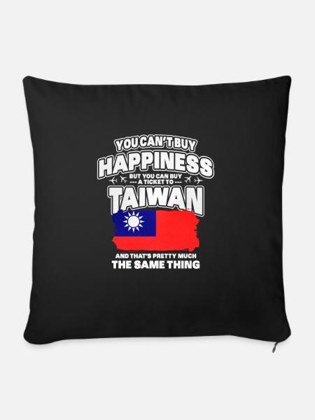 Taiwan - Sofakissenbezug 45 x 45 cm - Schwarz