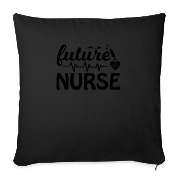 Future infirmière - Housse de coussin décorative 45 x 45 cm - noir - Devant