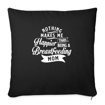 Nothing Makes Me Happier Than Being a - Sofa pillowcase 17,3'' x 17,3'' (45 x 45 cm) - black - Front
