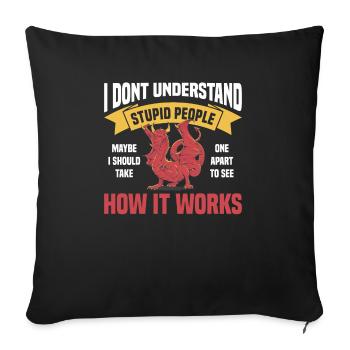 Dragon Dragon Design Mythical Creature Fantasy - Sofa pillowcase 17,3'' x 17,3'' (45 x 45 cm) - black - Front