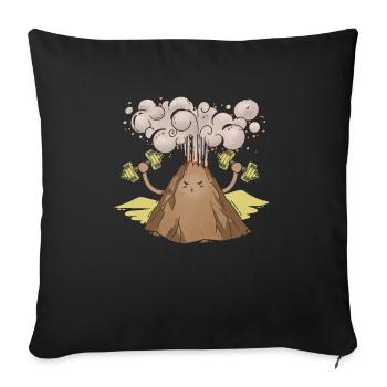 Bodybuilder Volcan Sciences de la Terre Géologie Lave - Housse de coussin décorative 45 x 45 cm - noir - Devant