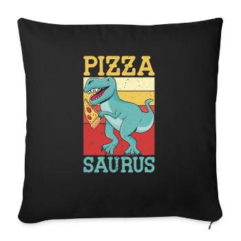 Pizzasaurus Dinosaur Lover Pizzaiolo Italian Pizza - Sofa pillowcase 17,3'' x 17,3'' (45 x 45 cm) - black - Front