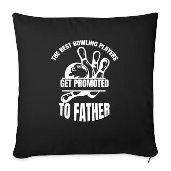 Bowling Cone Cadeau Bowling Ball Bowler Bowling Bowling - Housse de coussin décorative 45 x 45 cm - noir - Devant