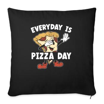 Everyday Is Pizza Day Pizzaiolo Italian Food - Sofa pillowcase 17,3'' x 17,3'' (45 x 45 cm) - black - Front