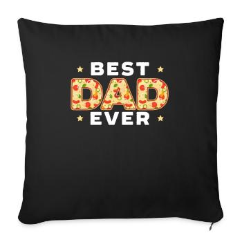 Best Dad Ever Pizza Eater Italian Dish Fathers Day - Sofa pillowcase 17,3'' x 17,3'' (45 x 45 cm) - black - Front