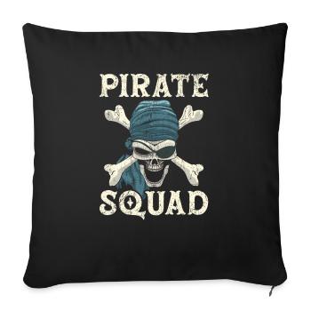 Pirate Squad Caribbean Buccaneer Pirate Lover - Sofa pillowcase 17,3'' x 17,3'' (45 x 45 cm) - black - Front