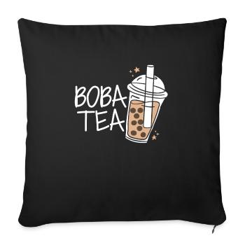 Boba Tea Shirt Gift Bubble Tea - Sofa pillowcase 17,3'' x 17,3'' (45 x 45 cm) - black - Front