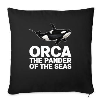 Orca Meeresbiologe Schwertwal Killerwal - Sofakissenbezug 45 x 45 cm - Schwarz - Vorne