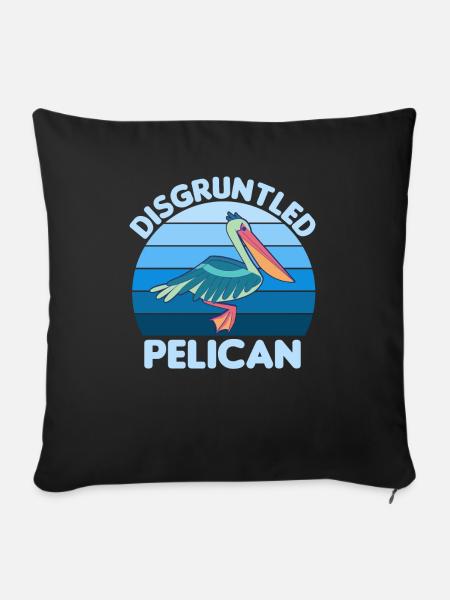 Pelikan Pelikane Vögel Wasservogel - Sofakissenbezug 45 x 45 cm - Schwarz