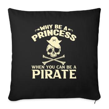 Pirate Kids Skull Party Pirates - Housse de coussin décorative 45 x 45 cm - noir - Devant