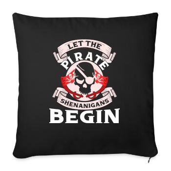 Pirate Kids Skull Party Pirates - Housse de coussin décorative 45 x 45 cm - noir - Devant