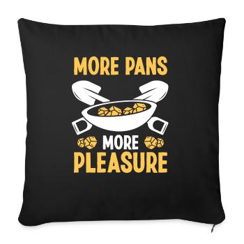 Panner More Pans More Pleasure Prospector Miner - Sofakissenbezug 45 x 45 cm - Schwarz - Vorne