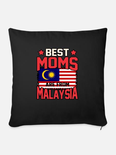 Malaysia - Sofakissenbezug 45 x 45 cm - Schwarz