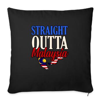 Malaisie - Housse de coussin décorative 45 x 45 cm - noir - Devant