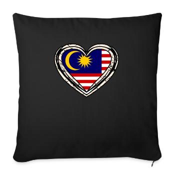 Malaisie - Housse de coussin décorative 45 x 45 cm - noir - Devant