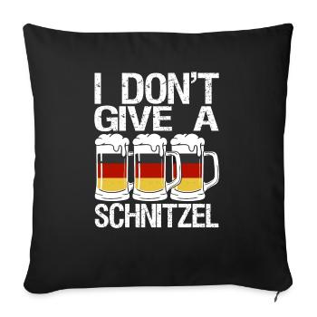 I don't give schnitzel funny Germans - Sofa pillowcase 17,3'' x 17,3'' (45 x 45 cm) - black - Front