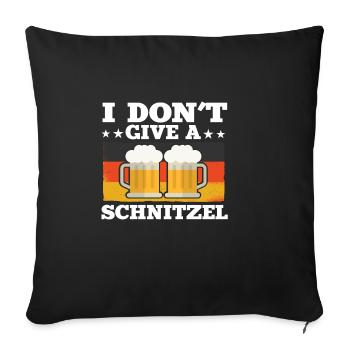 I Don't Give Schnitzel Funny German Word - Sofa pillowcase 17,3'' x 17,3'' (45 x 45 cm) - black - Front