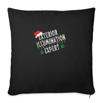Cute Vintage Exterior Illumination Expert - Sofa pillowcase 17,3'' x 17,3'' (45 x 45 cm) - black - Front