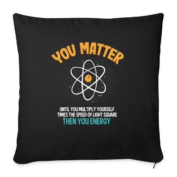 Drôle de science qui est importante pour vous jusqu’à ce que - Housse de coussin décorative 45 x 45 cm - noir - Devant