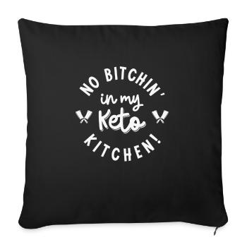 Keto Diet Nutritionniste Cuisine - Housse de coussin décorative 45 x 45 cm - noir - Devant