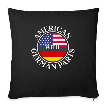 American With German Part USA Germany Von Steuben - Sofa pillowcase 17,3'' x 17,3'' (45 x 45 cm) - black - Front