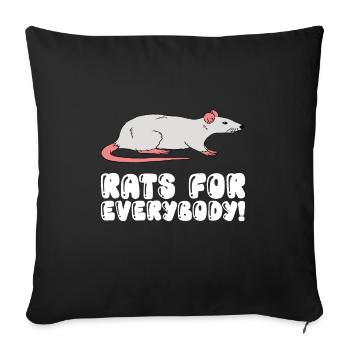 Des rats pour tous - Housse de coussin décorative 45 x 45 cm - noir - Devant