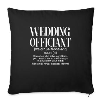 Wedding Officiant Definition Standesbeamter - Sofakissenbezug 45 x 45 cm - Schwarz - Vorne