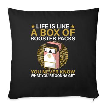 Card Game Card Player Poker - Sofa pillowcase 17,3'' x 17,3'' (45 x 45 cm) - black - Front
