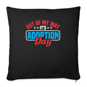 Adopts Adopts Foster Father Foster Mother - Sofa pillowcase 17,3'' x 17,3'' (45 x 45 cm) - black - Front