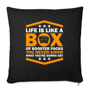 Card Game Card Player Poker - Sofa pillowcase 17,3'' x 17,3'' (45 x 45 cm) - black - Front