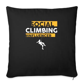 Social Media Influencer Social Climbing Meme - Sofa pillowcase 17,3'' x 17,3'' (45 x 45 cm) - black - Front