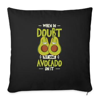 Keto Avocat Fruit Régime cétogène Dieter - Housse de coussin décorative 45 x 45 cm - noir - Devant