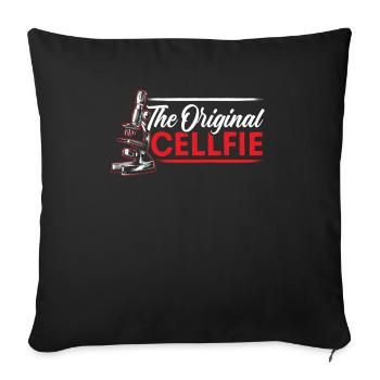The Original Cellfie Science Lover Microbiology - Sofa pillowcase 17,3'' x 17,3'' (45 x 45 cm) - black - Front
