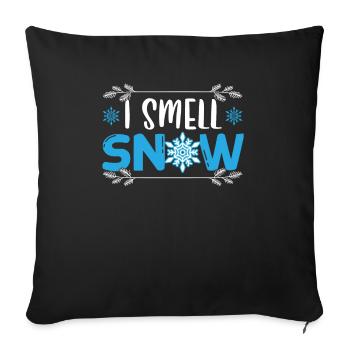 I Smell Snow Lover Ice Cold Snowy Winter Season - Sofa pillowcase 17,3'' x 17,3'' (45 x 45 cm) - black - Front