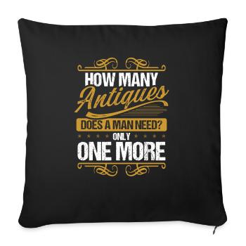 Antique Collector Antiquing Wax Treasure Hunter - Sofa pillowcase 17,3'' x 17,3'' (45 x 45 cm) - black - Front