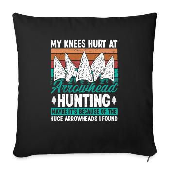 Arrowhead Hunting Humor Knee Injury Surgery Funny - Sofakissenbezug 45 x 45 cm - Schwarz - Vorne