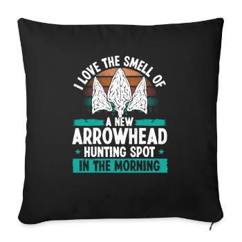 Arrowhead Hunting Spot Humor Funny Collector - Sofakissenbezug 45 x 45 cm - Schwarz - Vorne