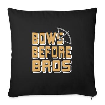 Bows Before Bros Funny Archery Designs T-Shirt - Sofa pillowcase 17,3'' x 17,3'' (45 x 45 cm) - black - Front